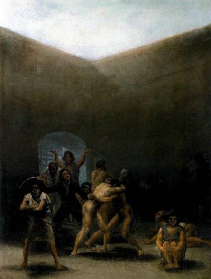 Francisco de goya y Lucientes The Yard of a Madhouse Spain oil painting art
